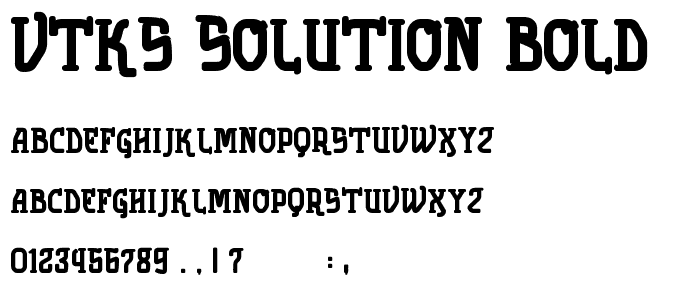 vtks solution bold font